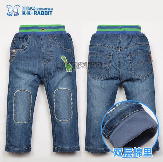 Free shipping 2013 1pcs brand Spring and autumn kids pants  Boys Girls trousers children jeans baby jeans