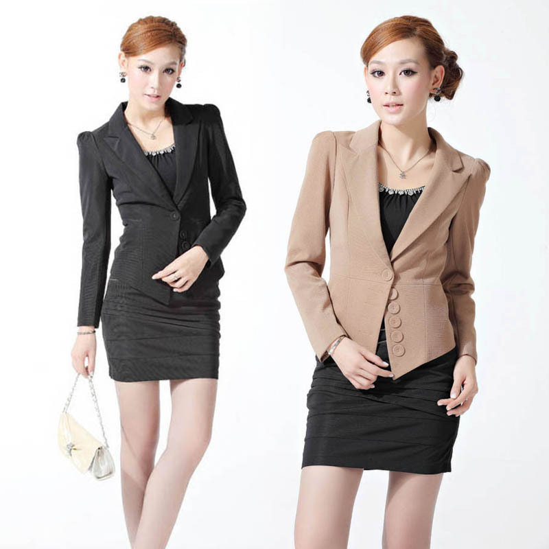 free shipping 2013 autumn new arrival white-collar female work wear fashion work wear long-sleeve skirt female set formal  /sets
