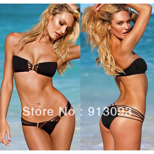 Free shipping, 2013 Black Design Sexy Women's Swimsuit Swimwear Beachwear Bikini Set beach V9