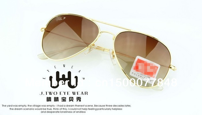 Free Shipping !!! 2013 Brand New Lovers Mirror 3025 3026 Polarized Sunglasses Retro Designer Glasses ( Dark Brown Lens )