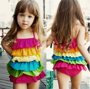 Free shipping 2013 candy color Baby/Girl /kid/child/children Swimwear,Swimsuit,Bikini,Clothing/Costume