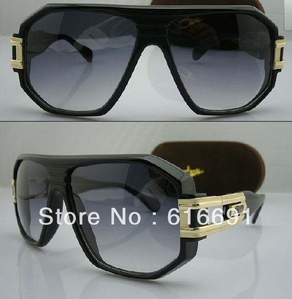 Free shipping 2013 CAZAL 163 hot sales  big frame  black gold sunglasses UV protection sunglasses  fashion glasses