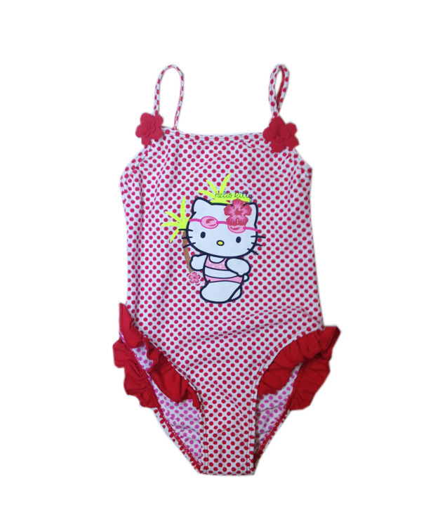 Free Shipping 2013 child one piece cherry swimwear baby hot spring swimwear