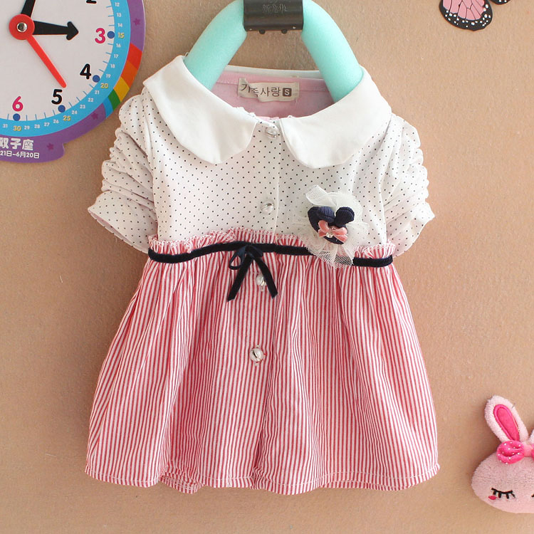 free shipping! 2013 children's clothing baby spring female child baby clothes stripe dress cardigan female child outerwear