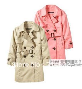 Free shipping 2013 children's clothing double breasted medium-long child  female child parent-child spring and autumn