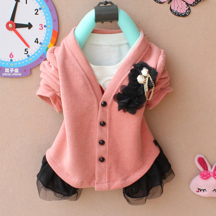 free shipping! 2013 children's clothing female child baby spring autumn outerwear baby clothes cardigan 1 2 3