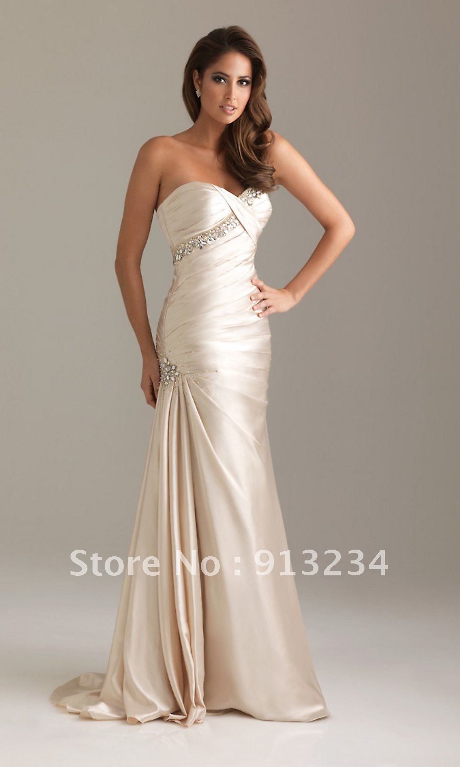 Free shipping 2013 Elegant Gray  full length Sequined beaded sweetheart ruched  celebrity dresses evening gowns 042