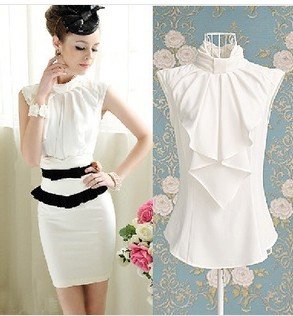 Free shipping  2013 Fashion design branded women Elegant fashion sleeveless shirts, blouse for women,promotion dress shirts