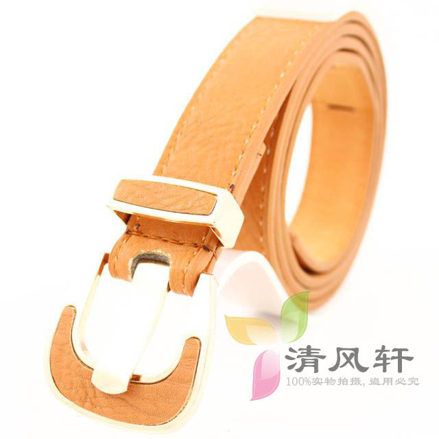 Free shipping 2013 fashion new arrived  leather  facing decoration women's pin buckle candy color strap casual all-match belt