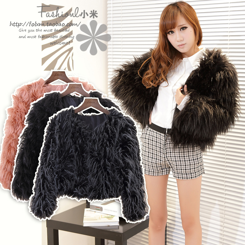 Free Shipping, 2013 female elegant faux long-sleeve plush