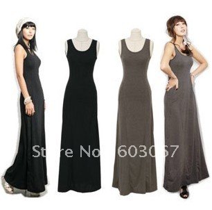 Free shipping 2013  female mop full dress bohemia beach one-piece dress modal tank dress size slim