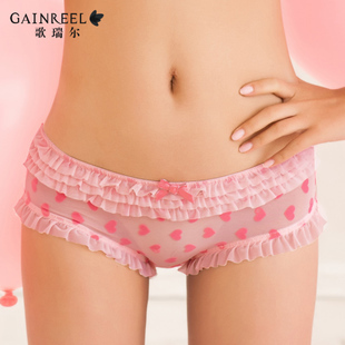 Free shipping 2013 Gainreal sweet elegant women's sexy trunk cute panties,Female boxer underwear