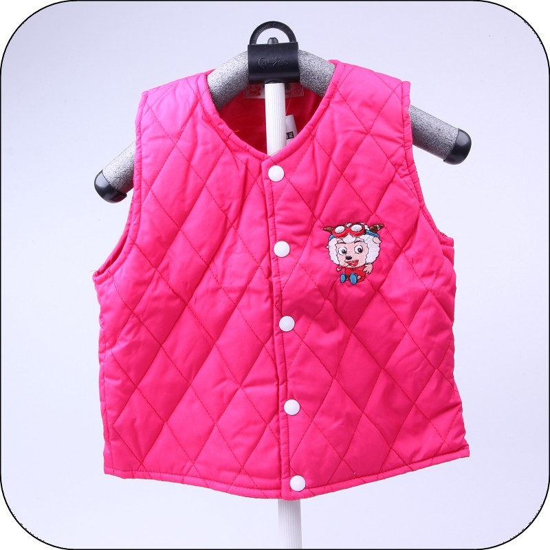 Free shipping 2013 high quality child cotton-padded jacket small children's clothing plus velvet thick cotton-padded vest