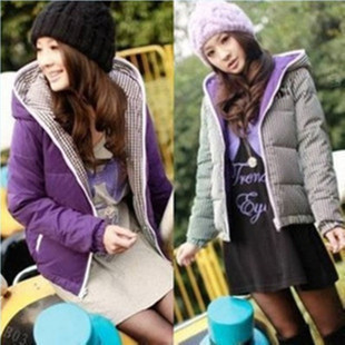 Free shipping 2013 hot sale plus size reversible cardigan wadded jacket female long-sleeve thickening cotton-padded jacket