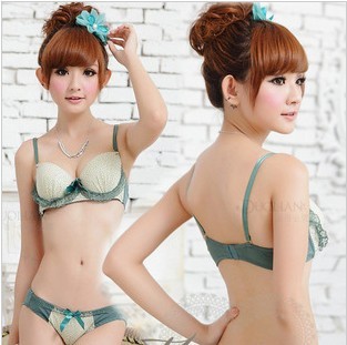 Free Shipping 2013 Hot Sale Sexy Child-free Lovely Maiden Bra 3Sets/lot Bra Set 3Colors