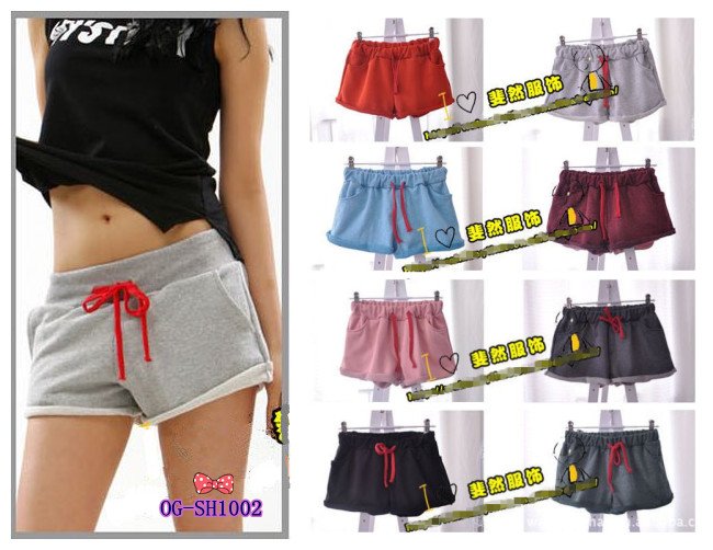 free shipping, 2013 Korean style summer cotton shorts, popular women casual sports shorts, wholesale 5pcs/lot, 8colors, F size