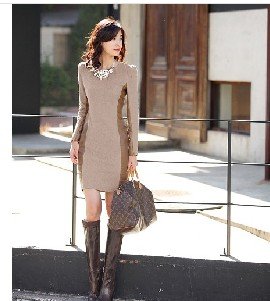 Free shipping 2013 ladies/women OL maxi casual dresses,women new design dresses promotion ,size L XL XXL XXXL wholesale