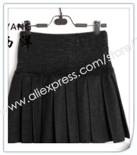 free shipping 2013 leather Party bud pleated skirt for women chiffon College wind jupe pure color skirt dress wly077