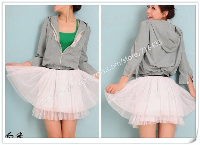 free shipping 2013 leather Party bud pleated skirt for women chiffon High waist veil skirts wly076