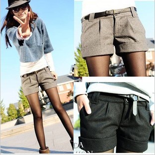 Free shipping! 2013 Leisure simple joker woolen sub-shorts, boots, pants Hot Shorts