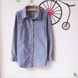 Free shipping 2013 Lissa vintage nostalgic water wash denim outerwear 913
