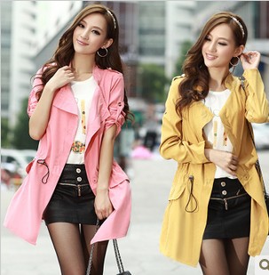 Free shipping 2013 Long-sleeved loose Fashion sports and leisure Sunscreen thin trench ,J313