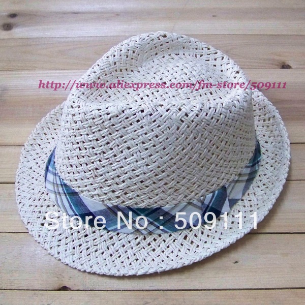 Free Shipping 2013 Men Women Fashion Korean Style Beach Cap Summer Fedoras Unisex Straw sun Hat 10pcs MZ528
