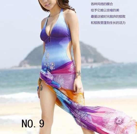 Free Shipping 2013 New 155*100cm Summer Women's Fashion Pashmina Chiffon Georgette Silk Beach Dress Cover-ups