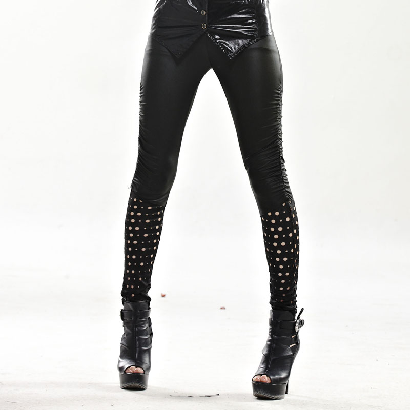 Free shipping 2013 new 2013 spring and autumn women's black leather trousers women's thin jk878 legging