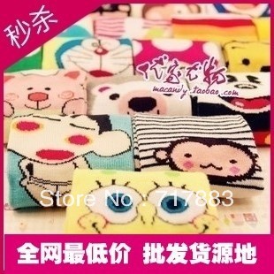 FREE SHIPPING 2013 NEW ARRIVAL A002 women's cute sock slippers long design COTTON Cartoon socks,20pairs/lot