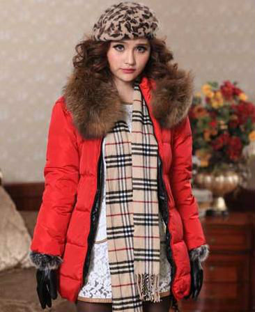 Free Shipping 2013 New Arrival Anne Women's Luxury Large Fur Collar Down Jacket  Winter Coat Warm Padded Parka Outerwear