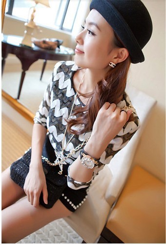 Free Shipping 2013 new arrival mushroom spring ladies wave long-sleeve basic shirt lace shirt female clothes