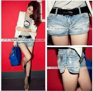 Free Shipping 2013 New arrival XiaoJiu Women's Short Denim Jeans,Stretch Pants,Sexy Trousers