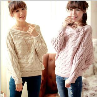 Free Shipping 2013 New arrival Yilu Women's Fashion Bat Style Long Sleeve Sweater