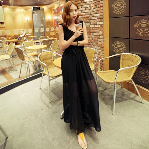 Free shipping: 2013 new arrivals V-neck, sexy, sleeveless, Loose Chiffon Jumpsuits C2556