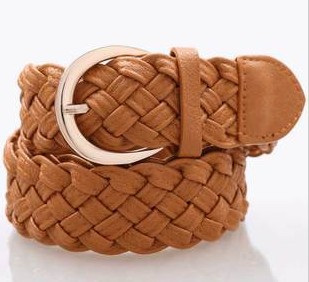 Free shipping 2013 New Arrive Hot-sale Women Pin Buckle Woven Braided Faux Leather Belt S13190 Fashion belts