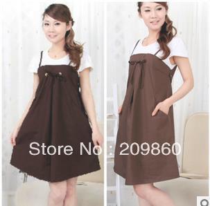 Free shipping ! 2013 new cute maternity summer dress pregnant woman skirt net color fake two piece pregnant women dress