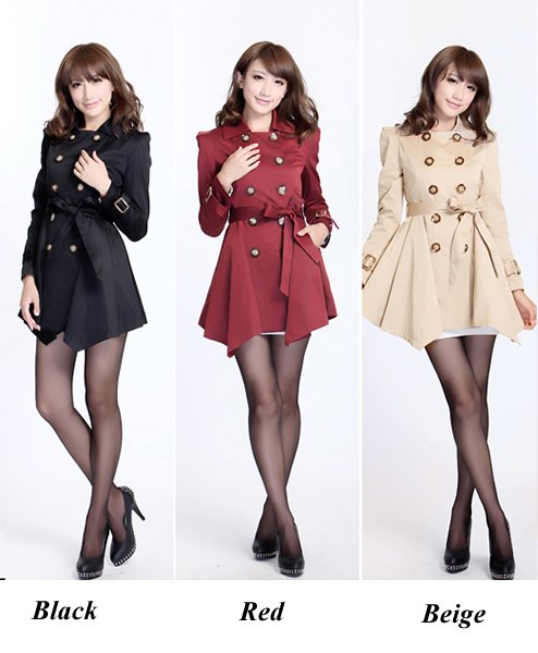 Free shipping 2013 New fashion classic double breasted coat women trench coat outerwear long overcoat office lady clothes
