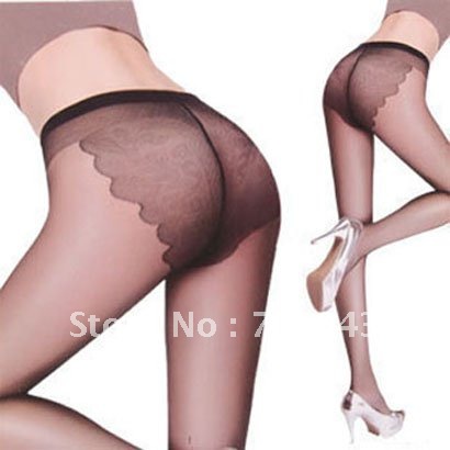 Free shipping 2013 new hot bikini Seamless transparent butterfly crotch pantyhose