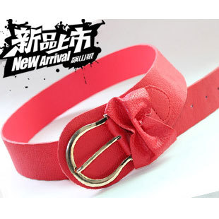 Free Shipping, 2013 New Korea Style Fashion Sweet Bowknot Women's Wide Leather Belt Waistband 1039