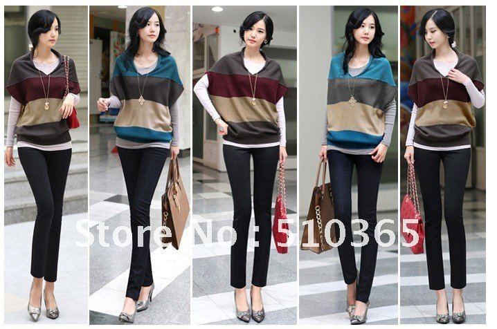 free shipping 2013 new koren loose wool sweater,knitwear,pullover,batwing sleeve women clothes 8832