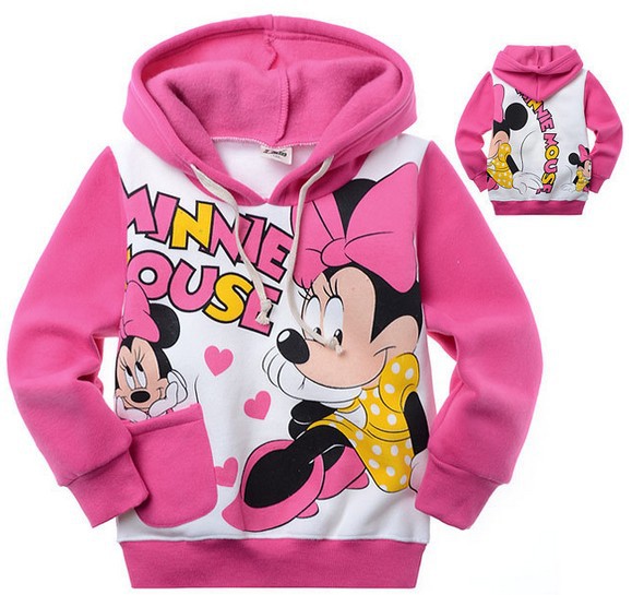 Free shipping 2013 New Minnie mouse children sweater(100-150),boy's girl's top shirts Hooded Sweater hoodie 6pcs/lot