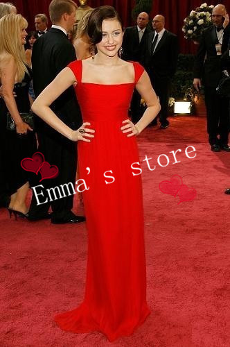 Free Shipping 2013 New Simple Designer Sexy A-Line Cheap Spaghetti Backless Bow Chiffon Red Ladie's Evening Prom Celebrate Dress
