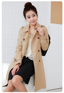 Free shipping 2013 new spring and autumn  long outerwear slim women coat.women's clothes M-XXXL