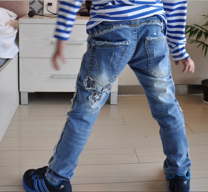 Free shipping 2013 new style Autumn Boys jeans kids pants Children trousers Korean straight style Baby denim jeans 6pcs/lot GD3