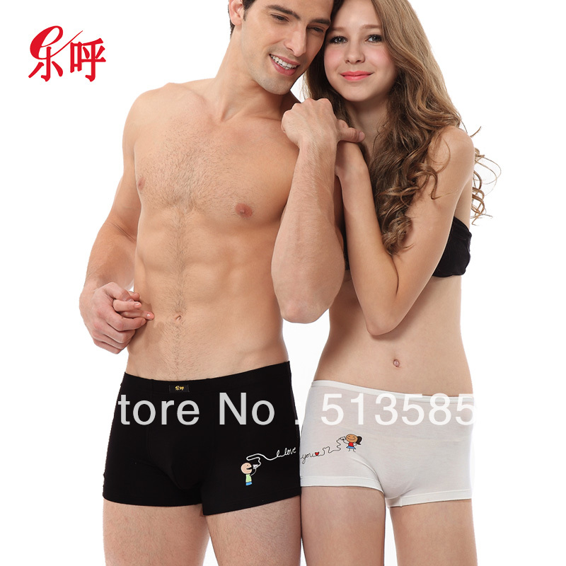 free shipping 2013 new style Cartoon black and white panties underwear popular lovers birthday gift