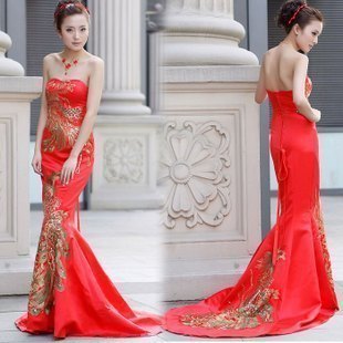 Free shipping  2013 new style red woman evening dress tail style sexy glamour dress wholesale and retail Any size custom