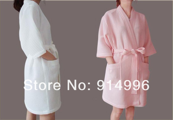 free shipping 2013 new style  short sleeve waffle pajamas spa