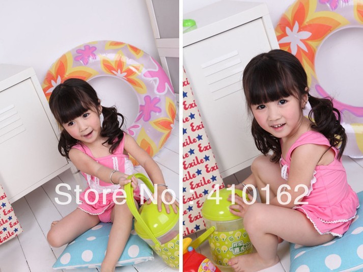 Free shipping 2013 new Summer So Cute Siamese lovely children swimsuits Children's beautiful girls swim wear one pieces