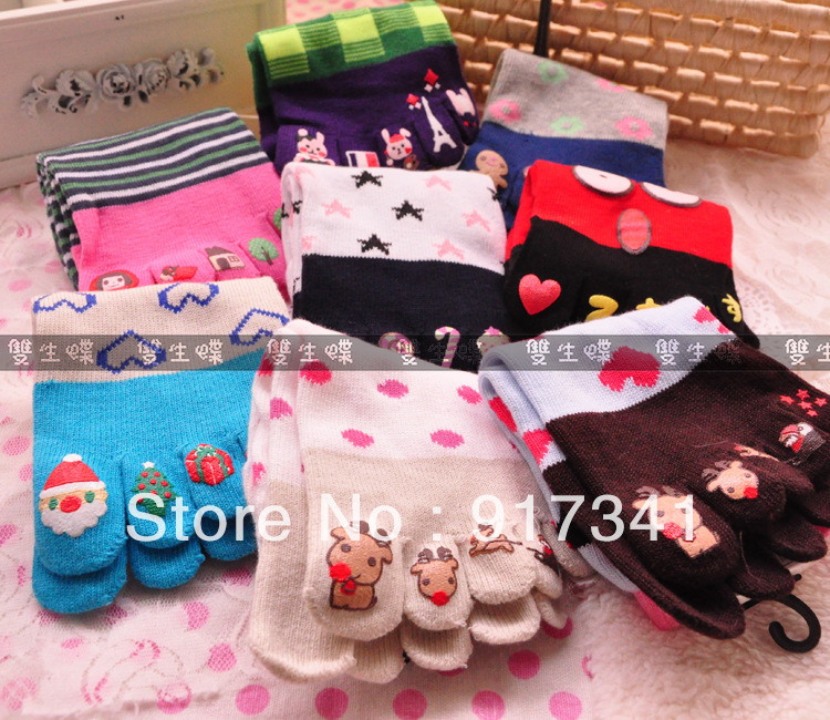 Free shipping 2013 new top Sock Slippers for women Ladies Finger  socks many style beautiful 10pcs brand hot sale cotton